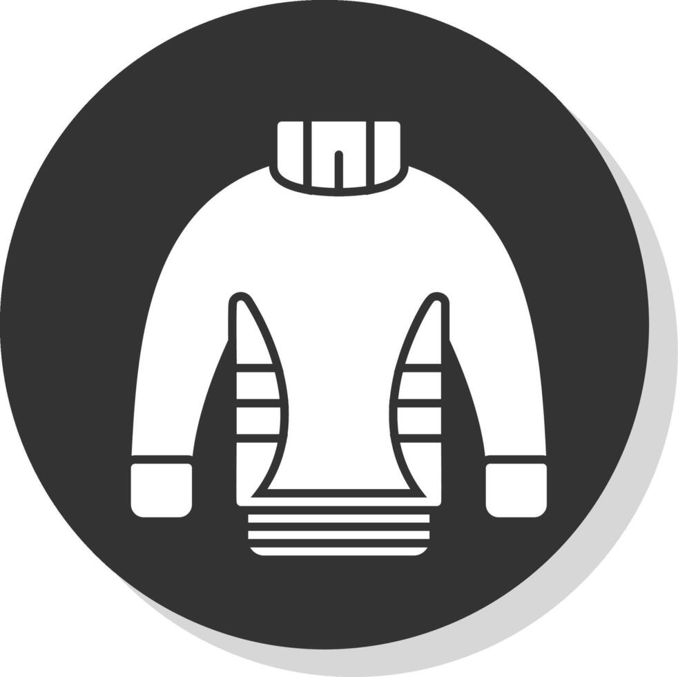 Sweatshirt Glyphe grau Kreis Symbol vektor