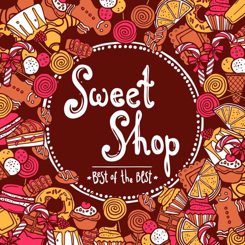 Sweet Shop Bakgrund vektor