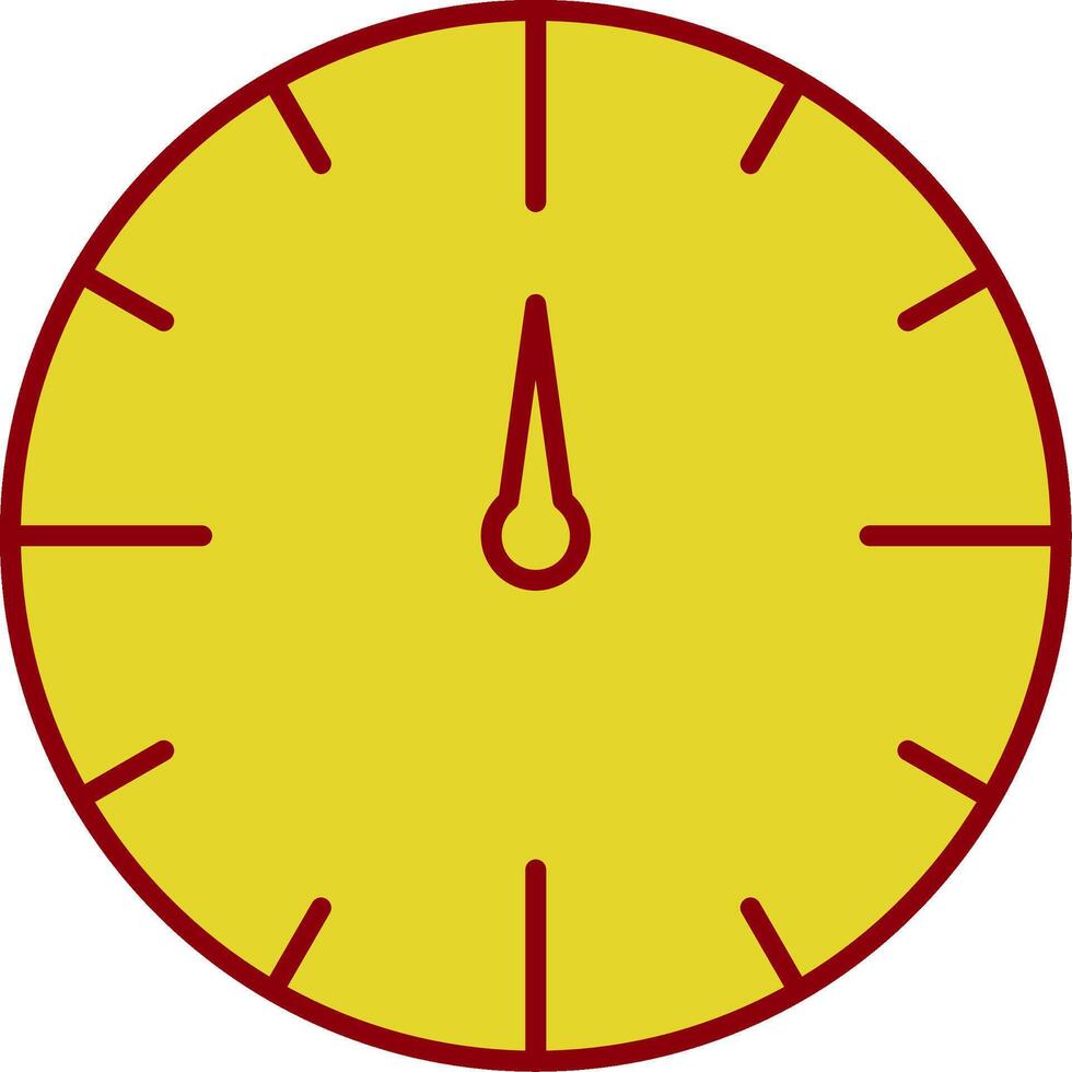 Uhrlinie zweifarbiges Symbol vektor