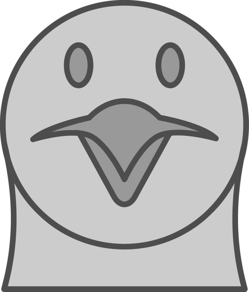 Pinguinlinie zweifarbiges Symbol vektor