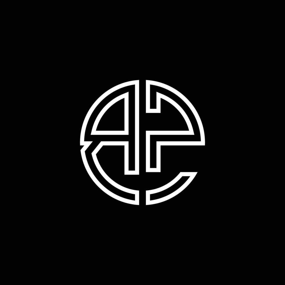 bz monogram logotyp cirkel band stil disposition designmall vektor