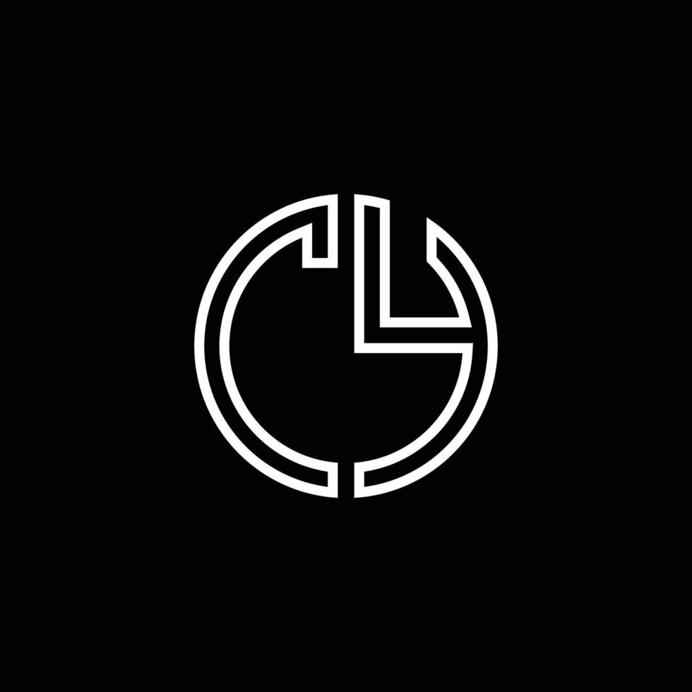 cy monogram logotyp cirkel band stil disposition designmall vektor