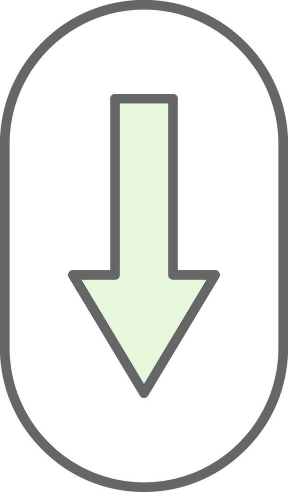 scrollen Nieder Stutfohlen Symbol vektor