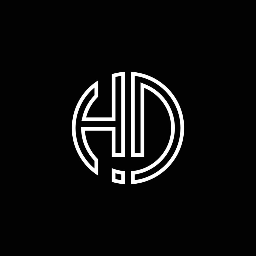 hd monogram logotyp cirkel band stil disposition designmall vektor