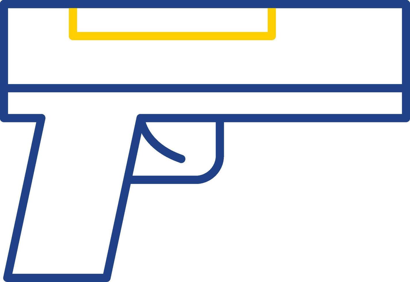Pistolenlinie zweifarbiges Symbol vektor