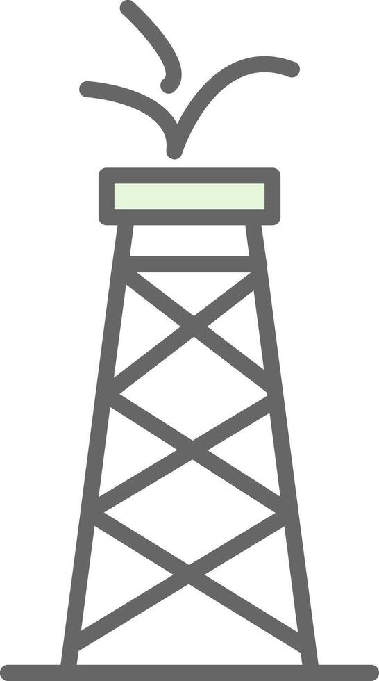 Öl Turm Stutfohlen Symbol vektor