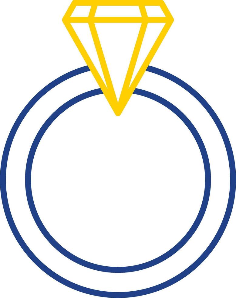 Ehering-Linie zweifarbiges Symbol vektor