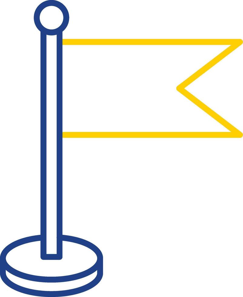 Flaggenlinie zweifarbiges Symbol vektor