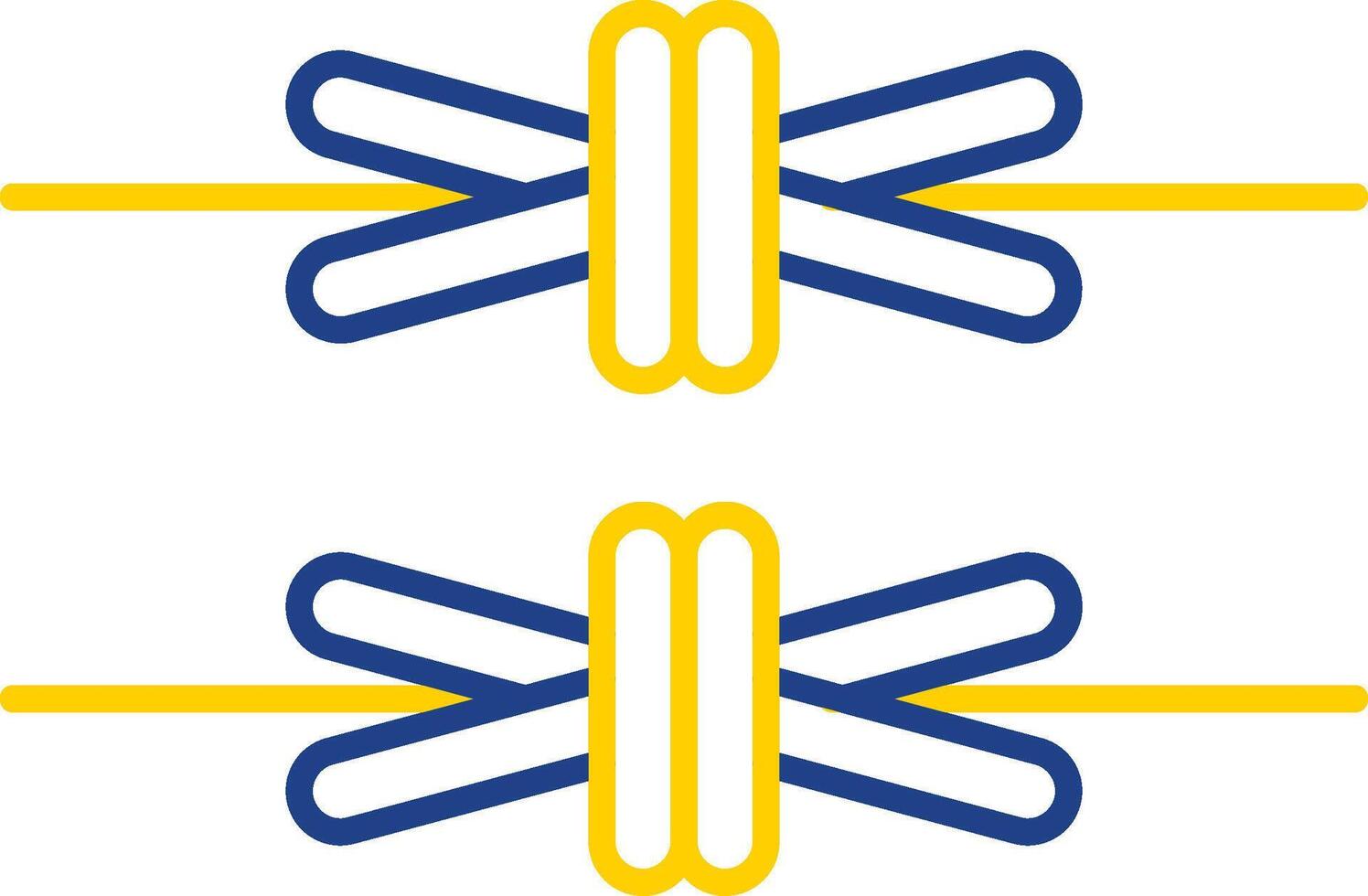 Stacheldrahtlinie zweifarbiges Symbol vektor