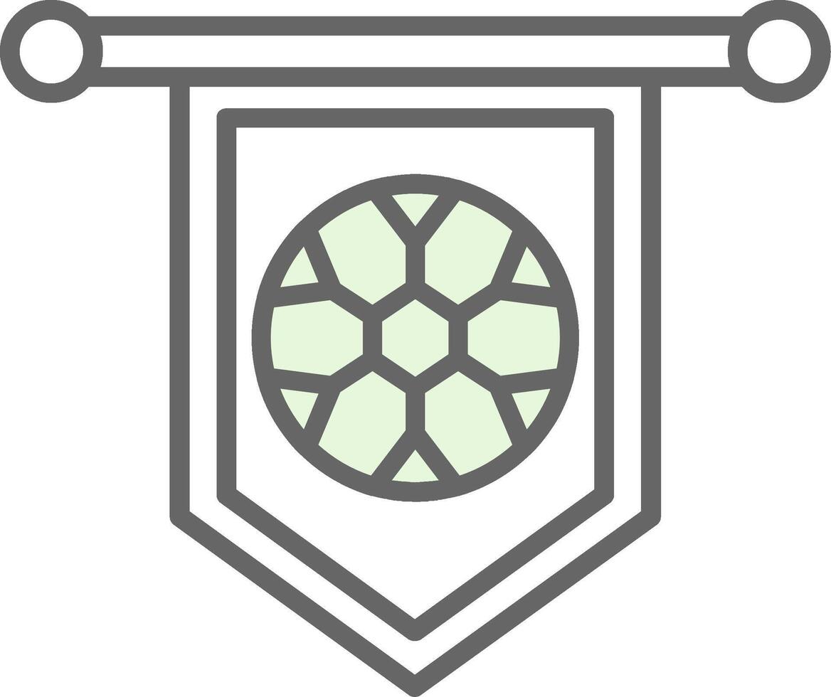 Fußball Banner Stutfohlen Symbol vektor