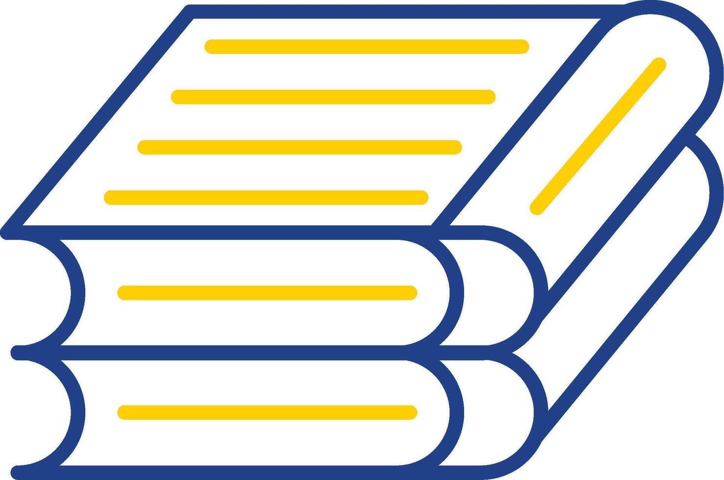 Bücherlinie zweifarbiges Symbol vektor