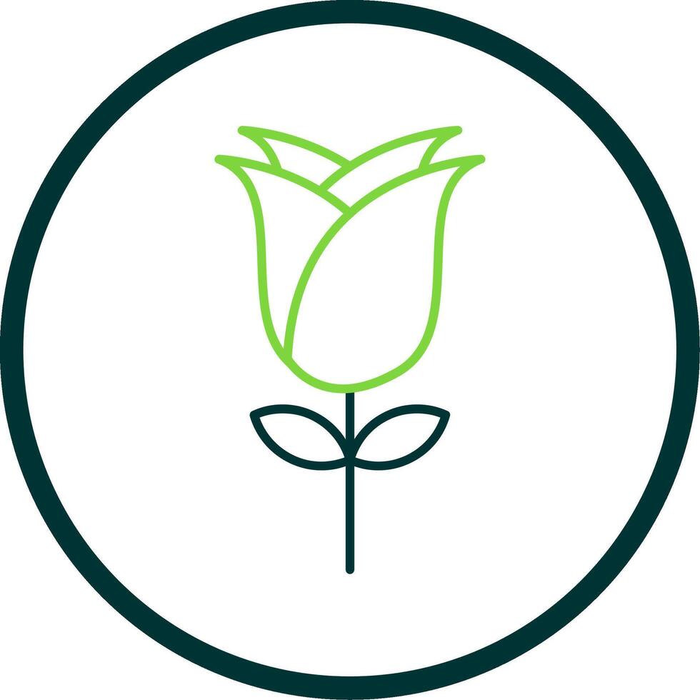 Rose Linie Kreis Symbol vektor