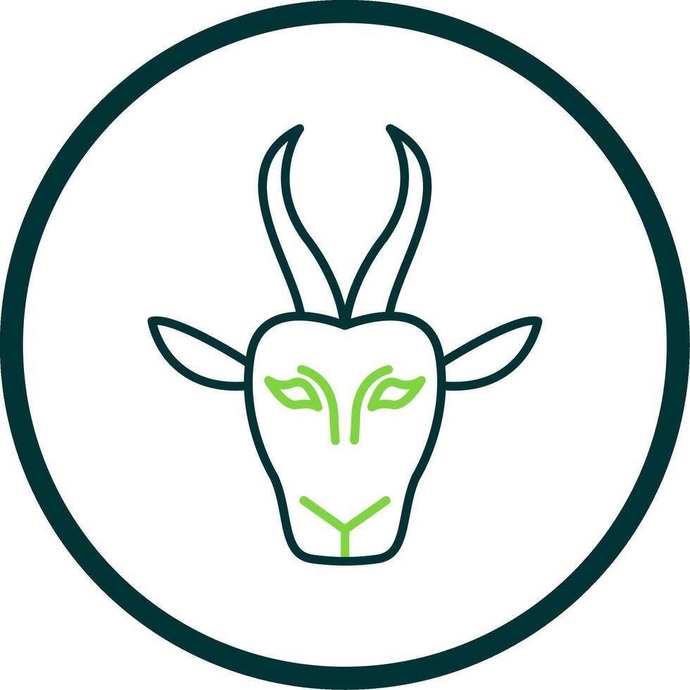 Gazelle Linie Kreis Symbol vektor