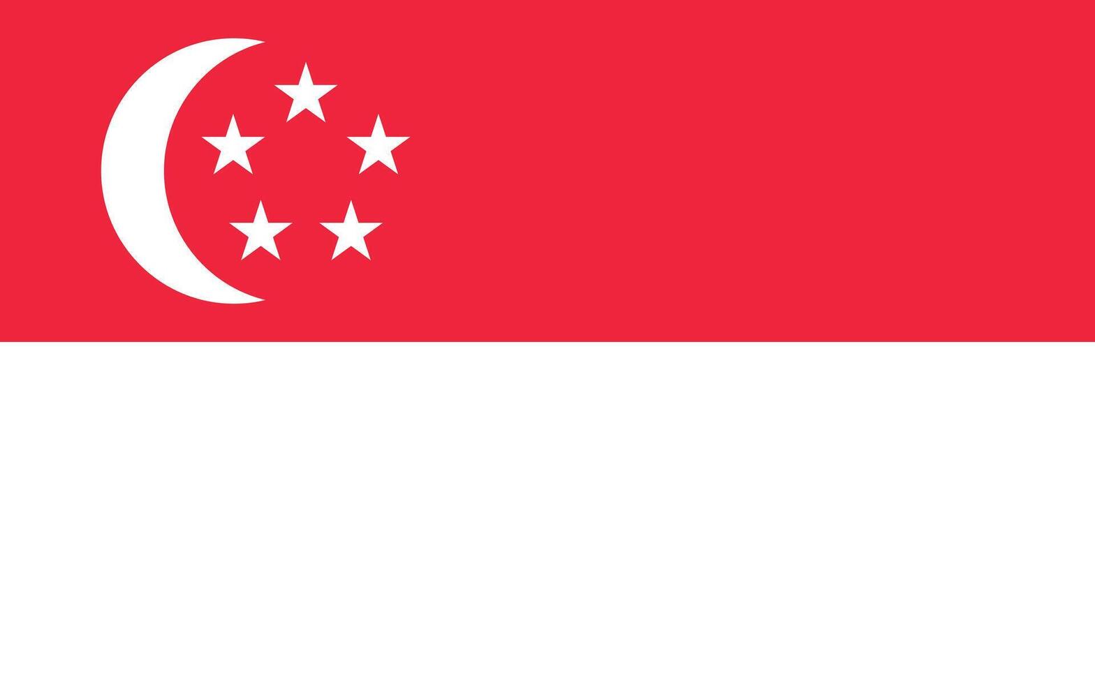 singapore flagga vektor illustration. singapore nationell flagga.