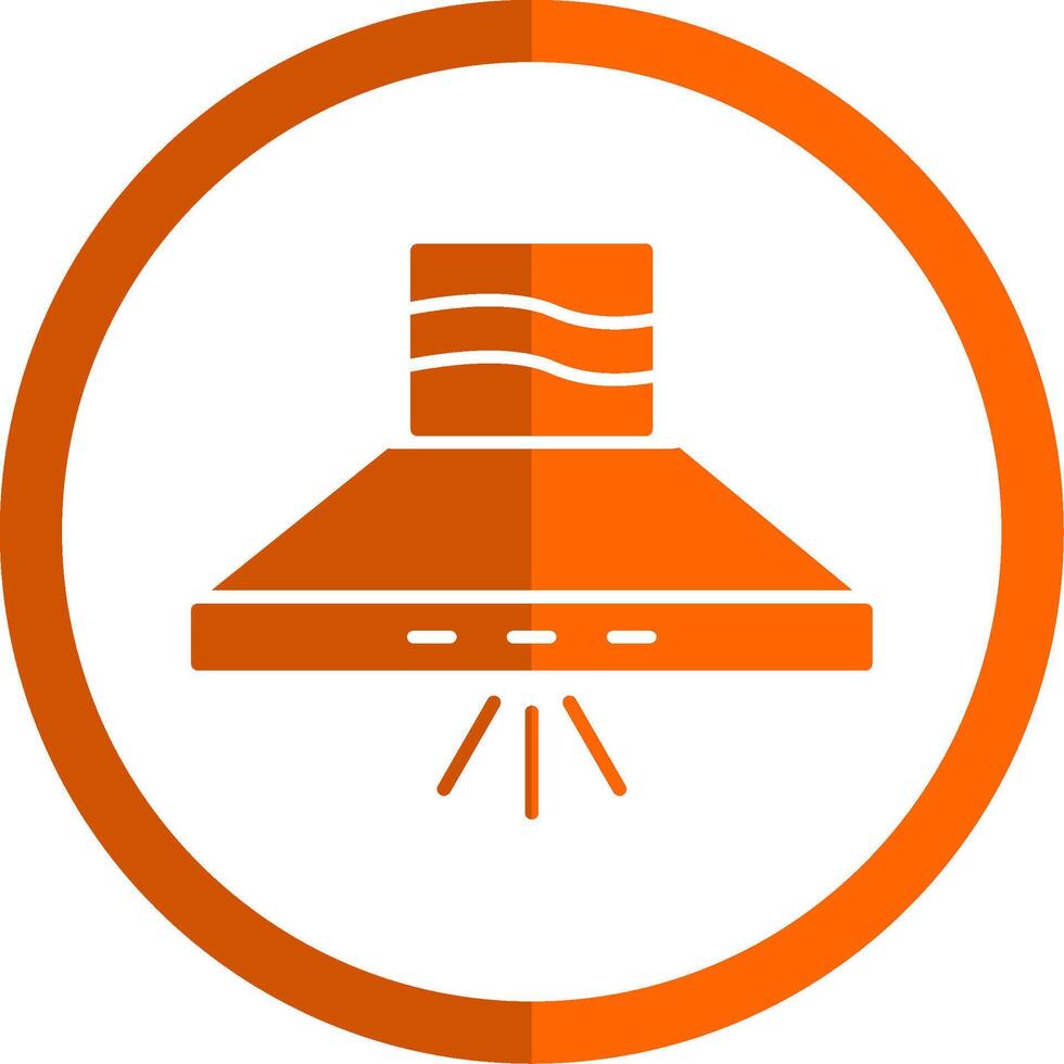 Küche Kapuze Glyphe Orange Kreis Symbol vektor