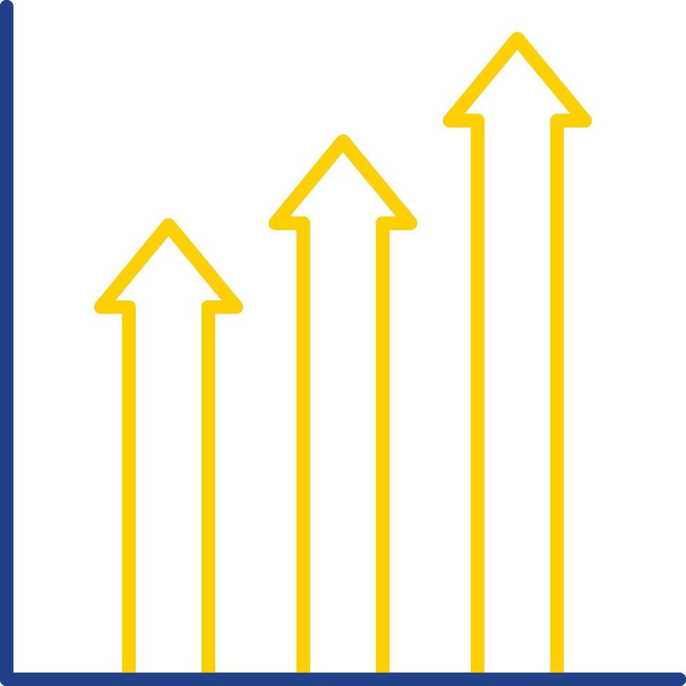 Trendlinie zweifarbiges Symbol vektor