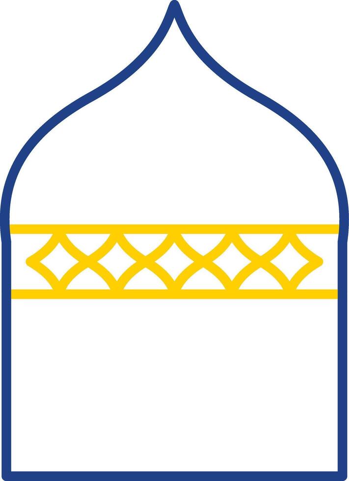 islamisch die Architektur Linie zwei Farbe Symbol vektor