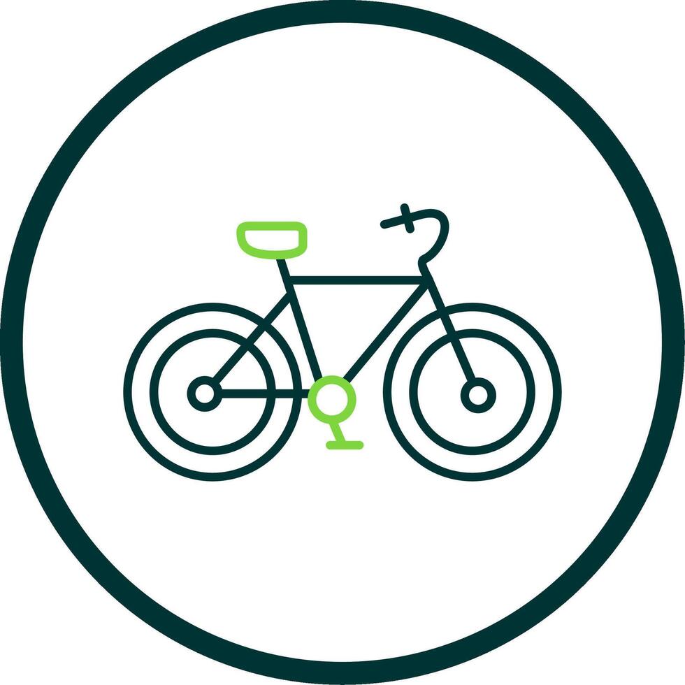 cykel linje cirkel ikon vektor