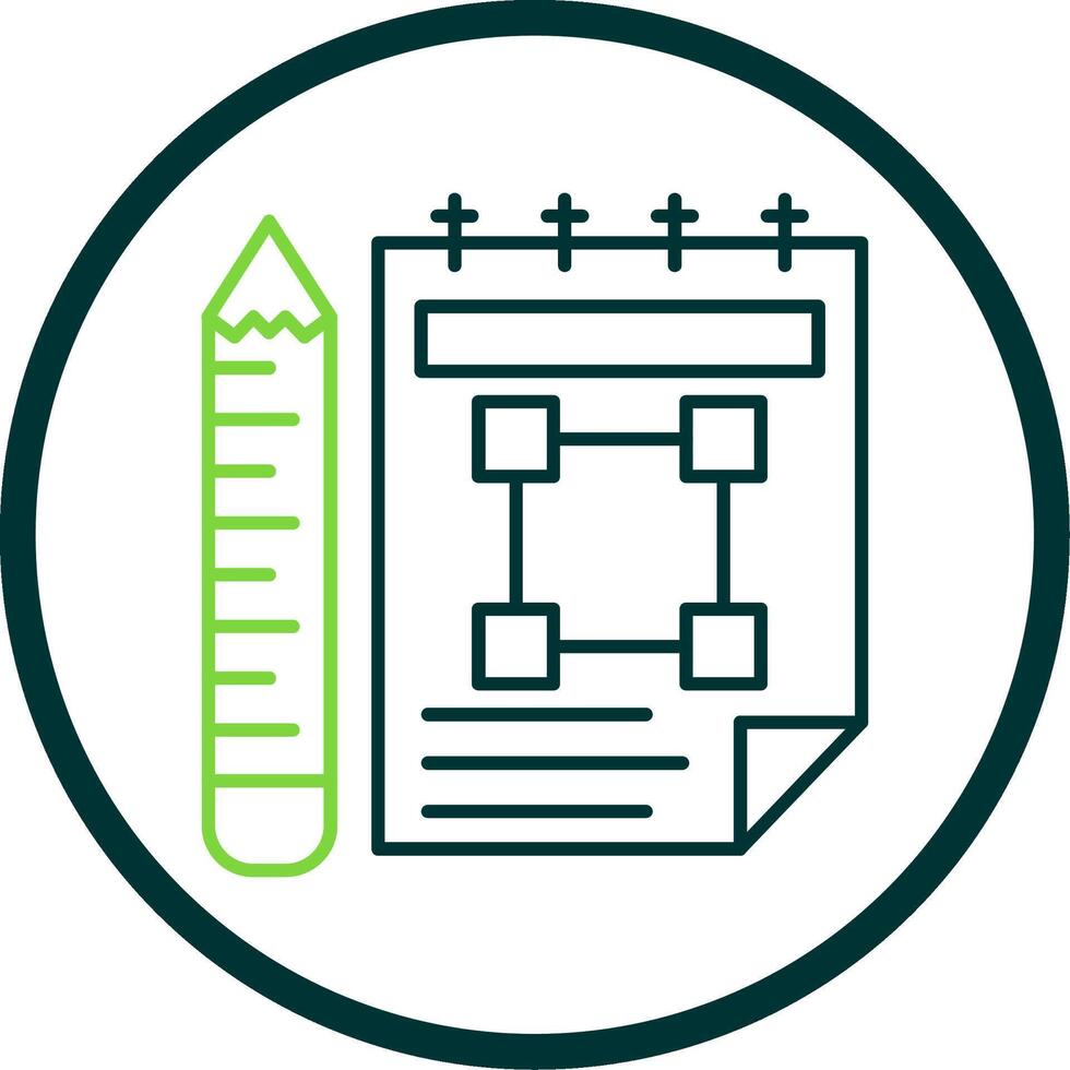 Skizzenbuch Linie Kreis Symbol vektor