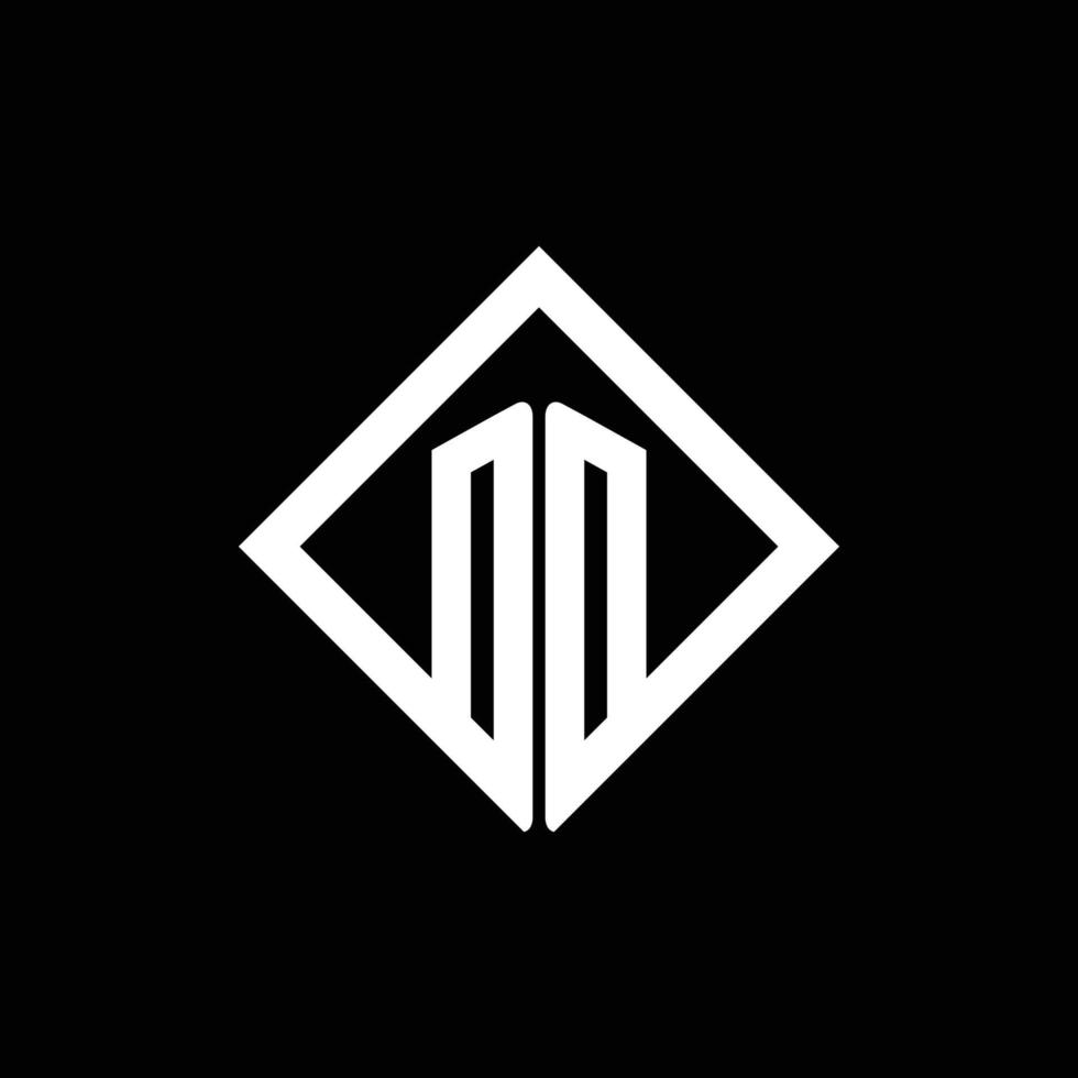 dd-Logo-Monogramm mit quadratischer Designvorlage im Rotationsstil vektor