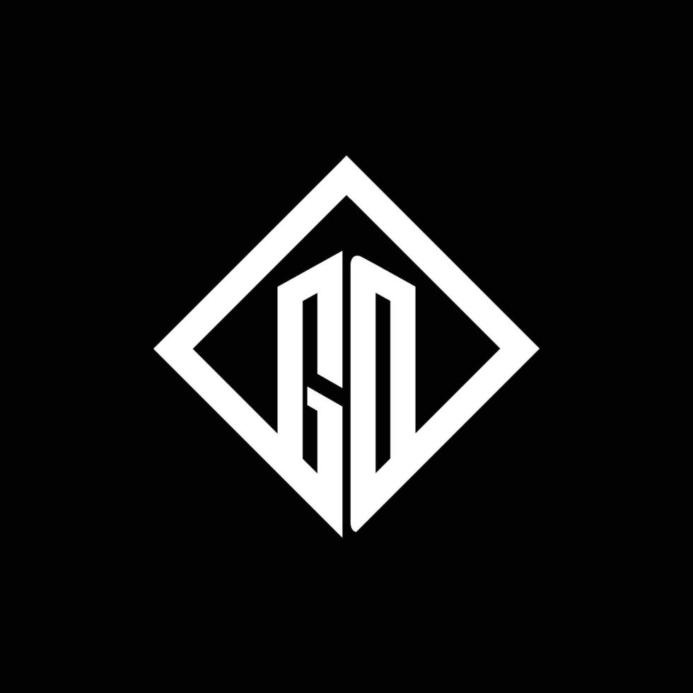 gd-Logo-Monogramm mit quadratischer Designvorlage im Rotationsstil vektor
