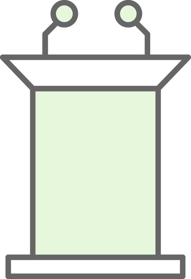 podium fylla ikon vektor