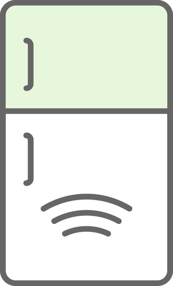 smart kylskåp fylla ikon vektor