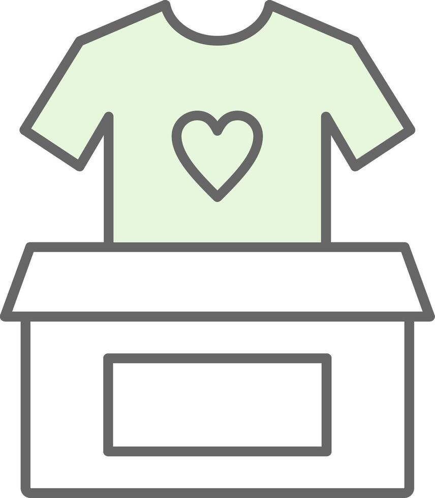 kläder donation fylla ikon vektor