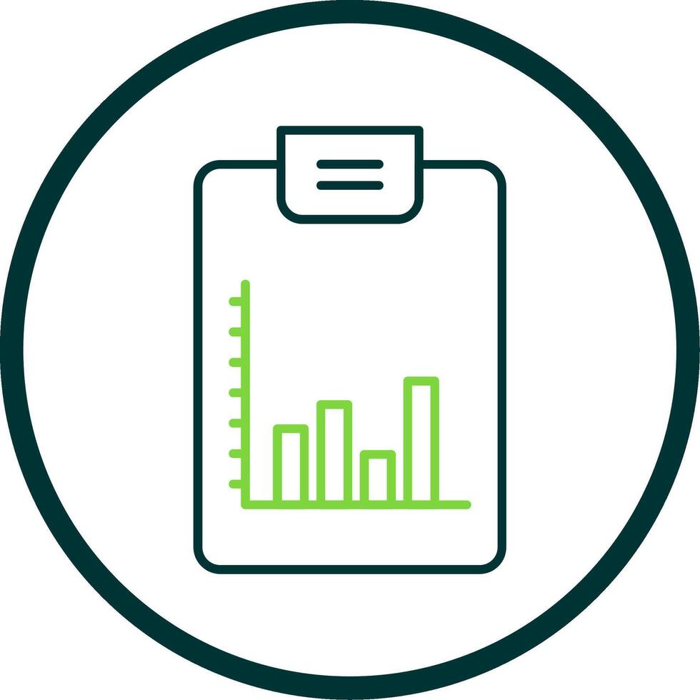 bar Diagram linje cirkel ikon vektor