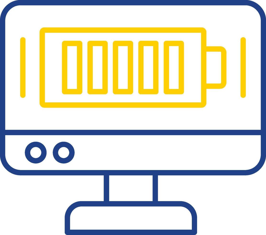 Batterieleitung zweifarbiges Symbol vektor