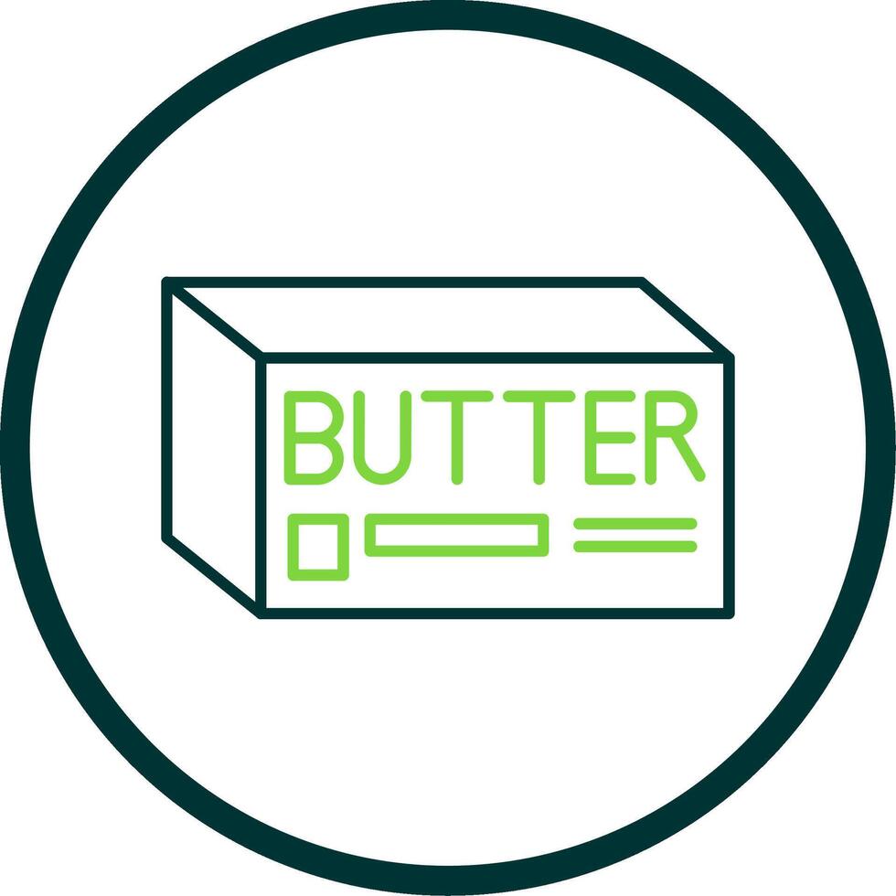 Butter Linie Kreis Symbol vektor