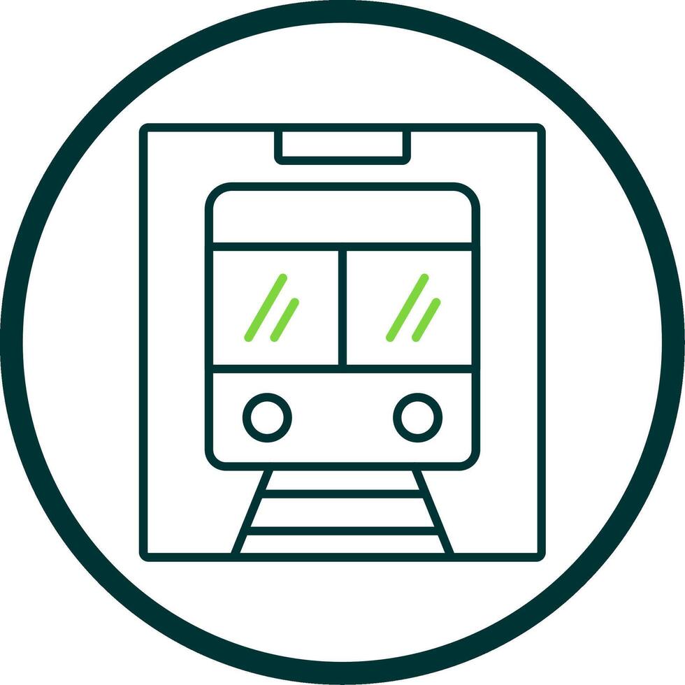 Metro Linie Kreis Symbol vektor