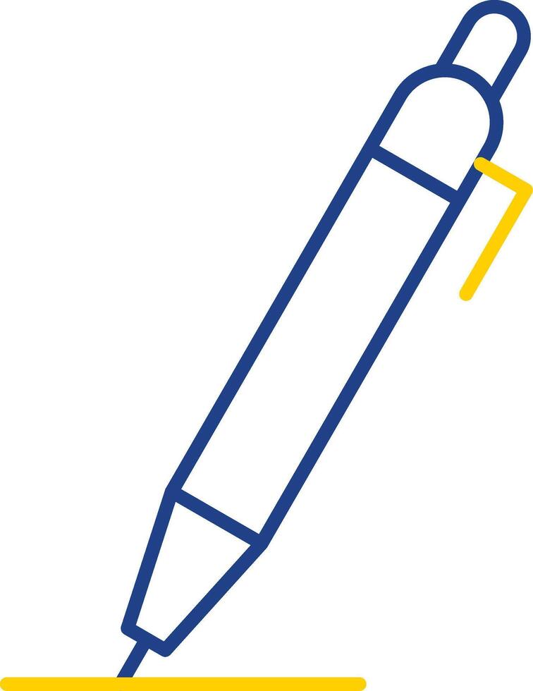 Stiftlinie zweifarbiges Symbol vektor