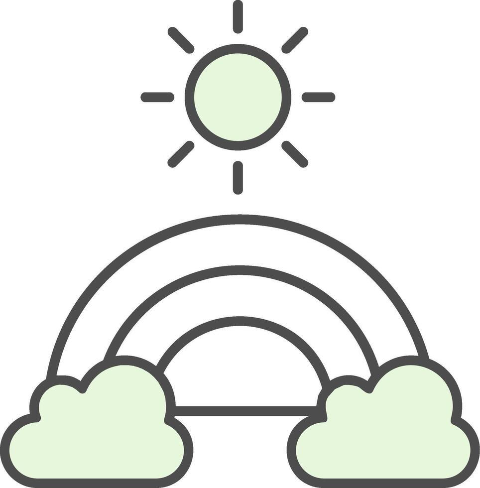 Regenbogen Stutfohlen Symbol vektor