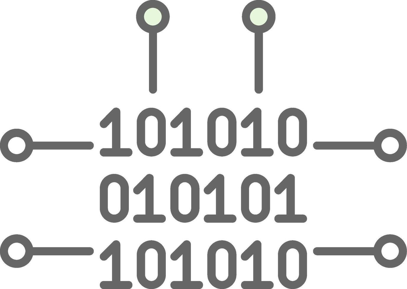 binär Code Stutfohlen Symbol vektor