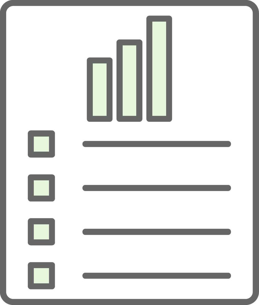 data Rapportera fylla ikon vektor