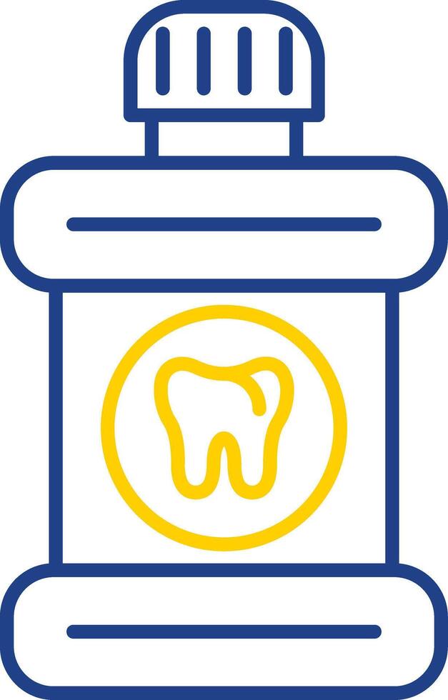 Zweifarbiges Symbol für die Mundwasserlinie vektor