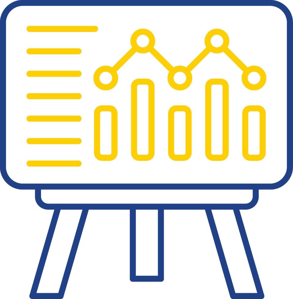 Präsentationslinie zweifarbiges Symbol vektor