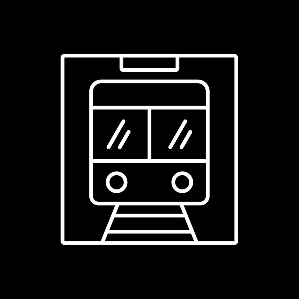 metro linje omvänd ikon vektor