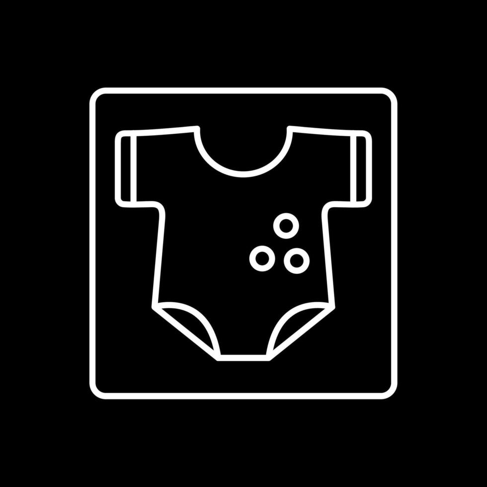 Baby Kleider Linie invertiert Symbol vektor