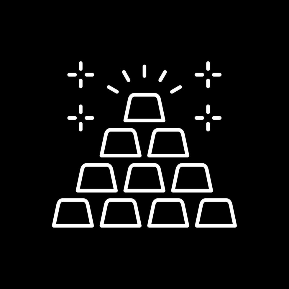 Invertiertes Symbol für Goldbarren vektor