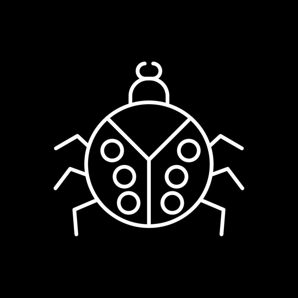Käferlinie invertiertes Symbol vektor