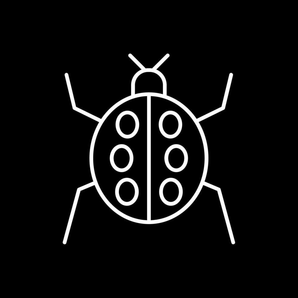 invertiertes Symbol für Insektenlinie vektor