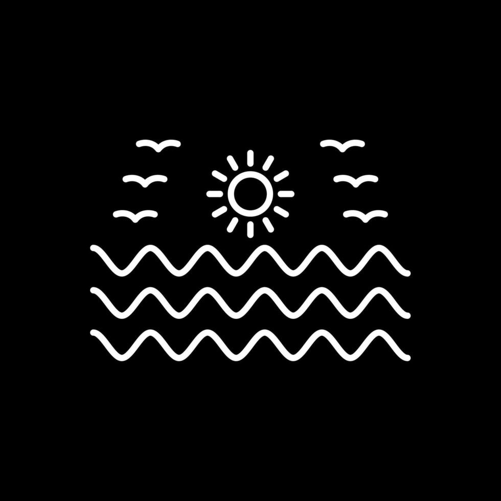 Meerwasserlinie invertiertes Symbol vektor