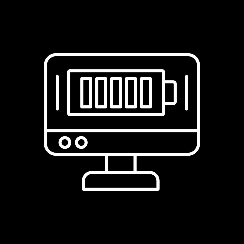 Batterielinie invertiertes Symbol vektor