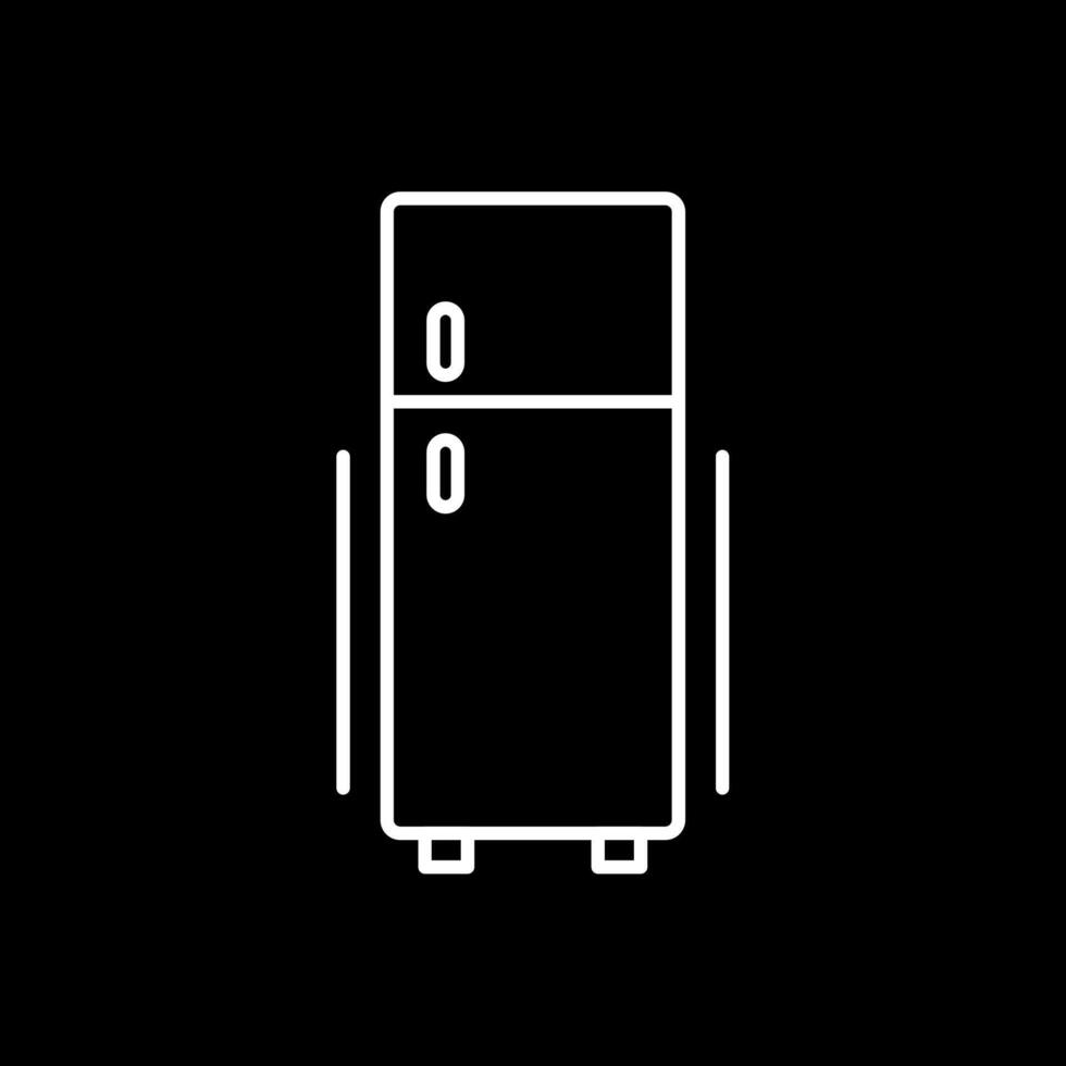 kylskåp linje omvänd ikon vektor