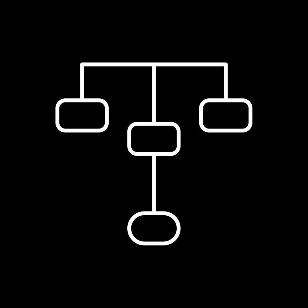 hierarchisch Struktur Linie invertiert Symbol vektor