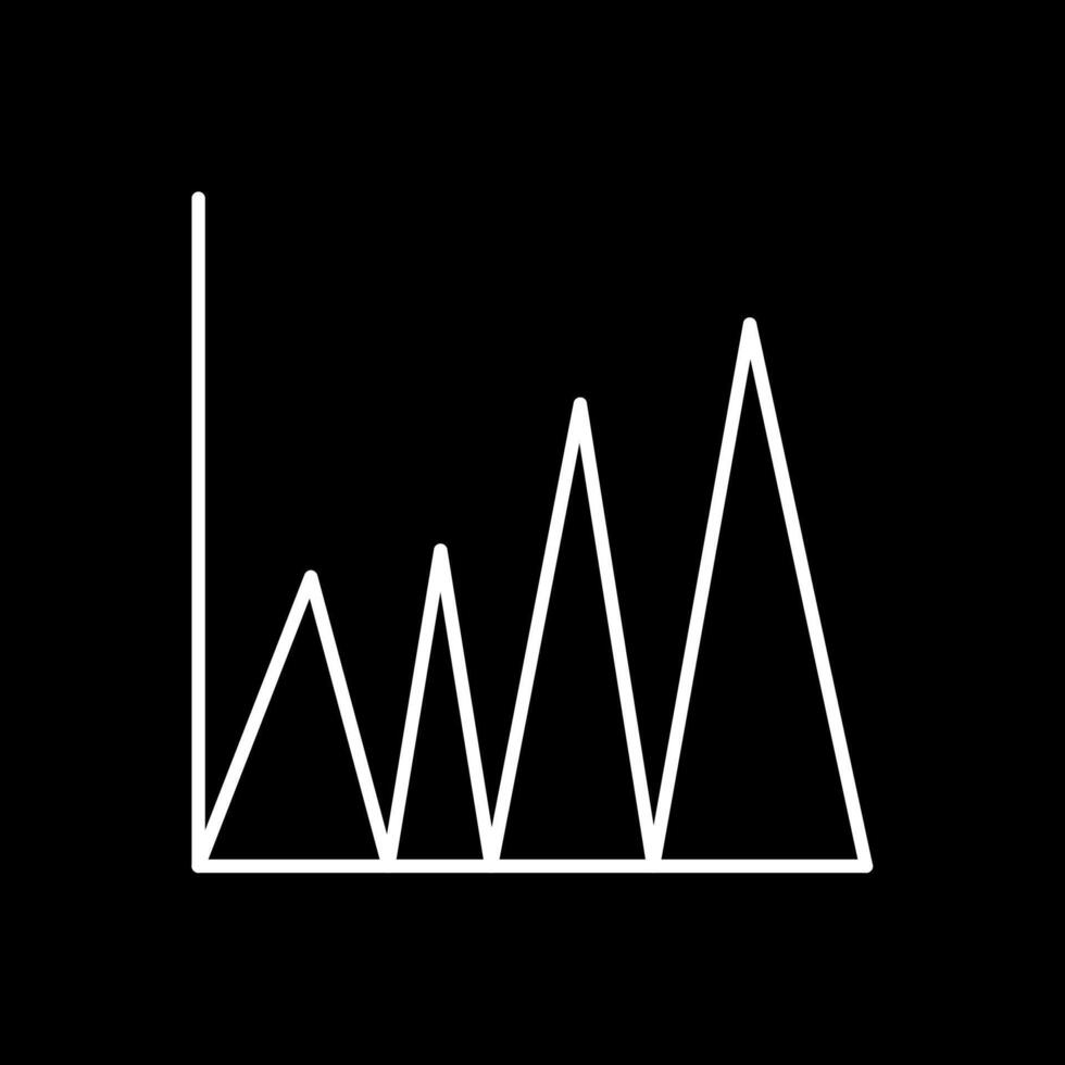 Diagrammlinie invertiertes Symbol vektor