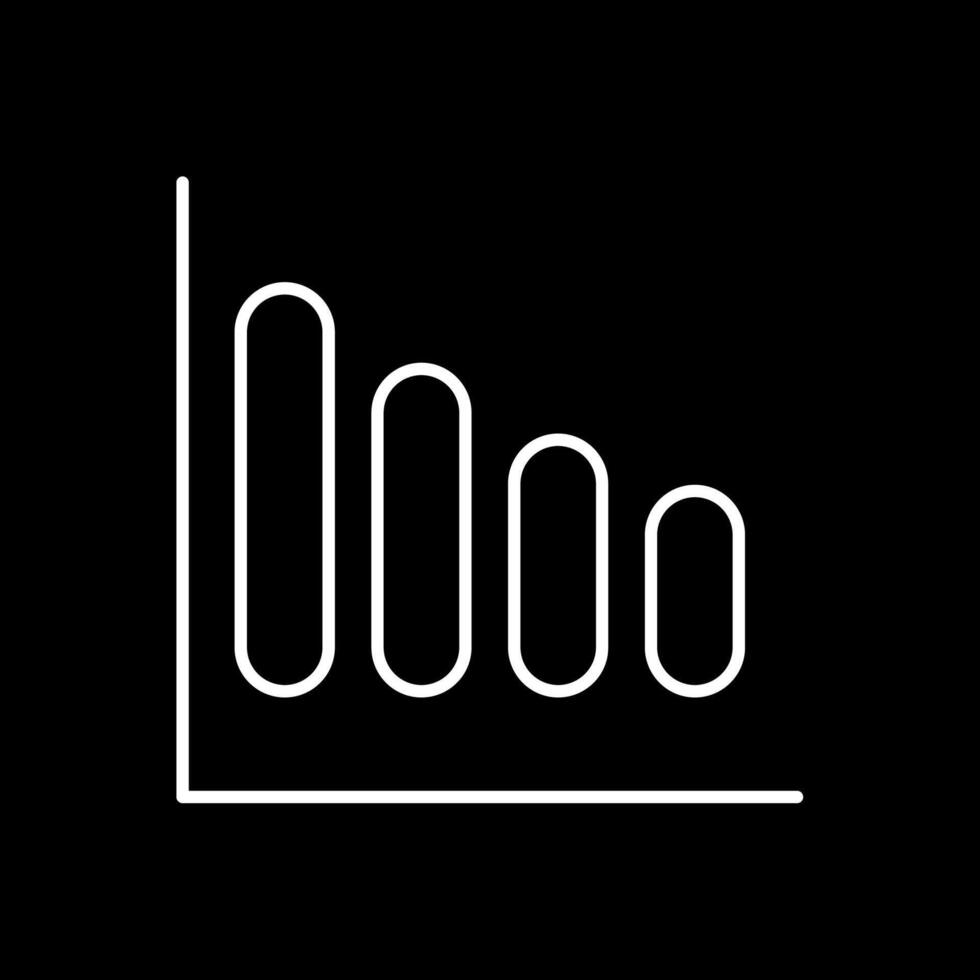 Symbol für umgekehrte Balkendiagrammlinie vektor