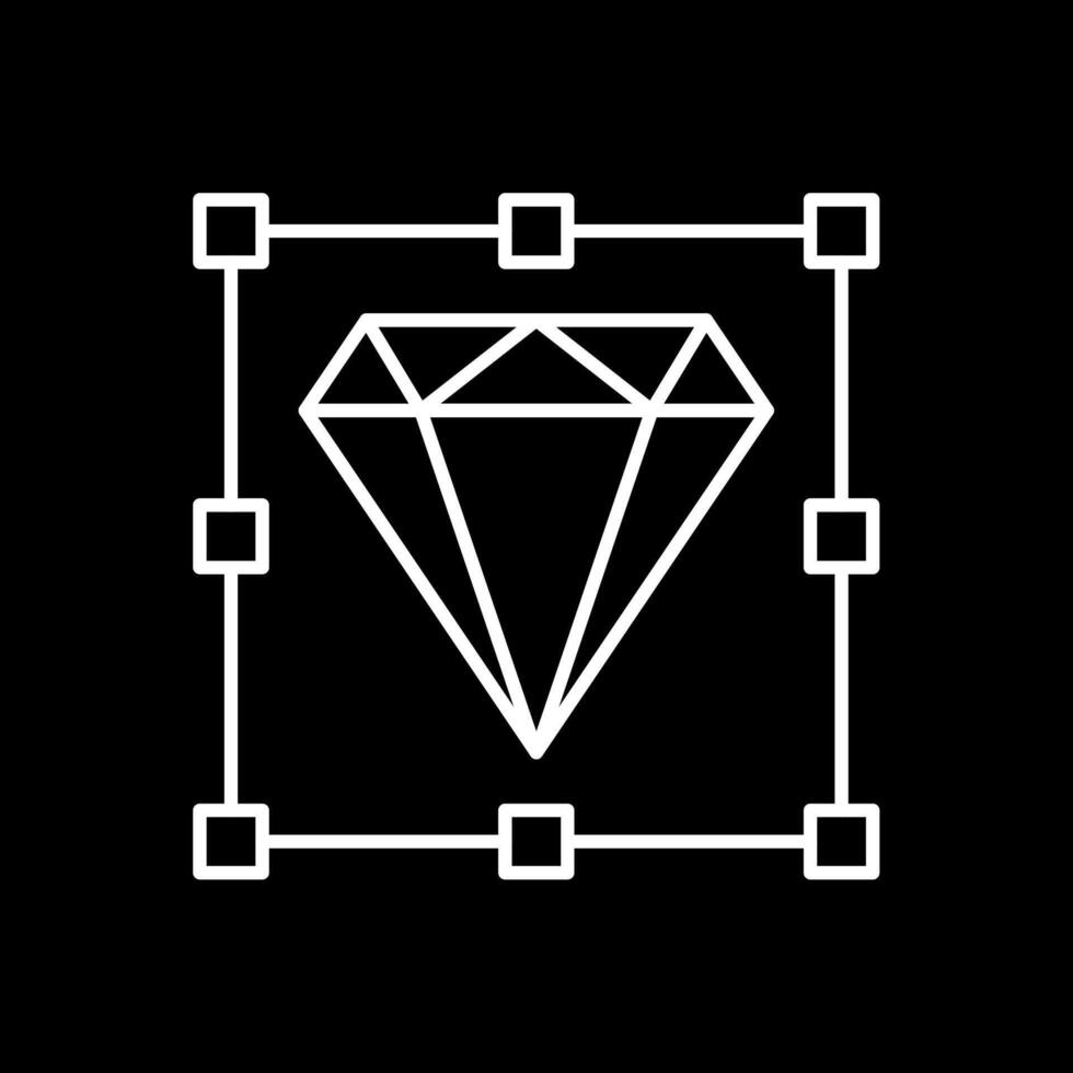 Diamantlinie invertiertes Symbol vektor